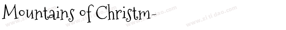 Mountains of Christm字体转换